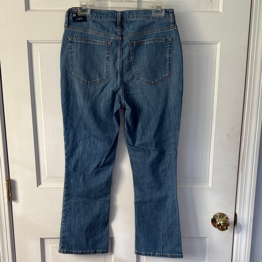 J. Crew Women's Flare Crop Leg Blue Jeans 28 - Picture 5 of 14